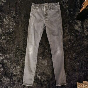 MOTHER Gray Pixie Jeans Sleek Fit